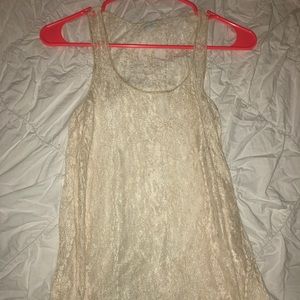 Lace Off White Shirt